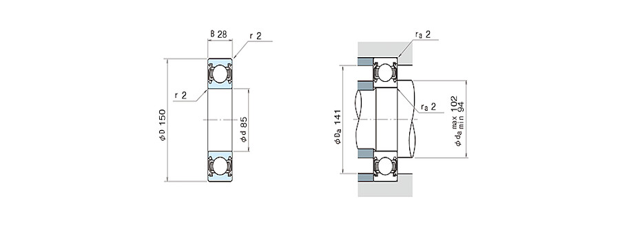 NSK Bearing 6217ZZ &